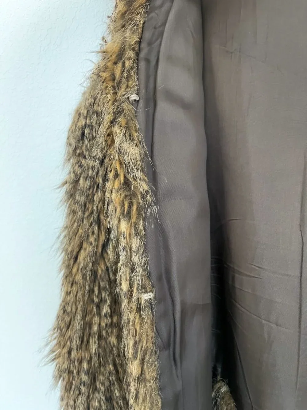Michael Kors Brown Faux Fur Vest — Size L, EUC